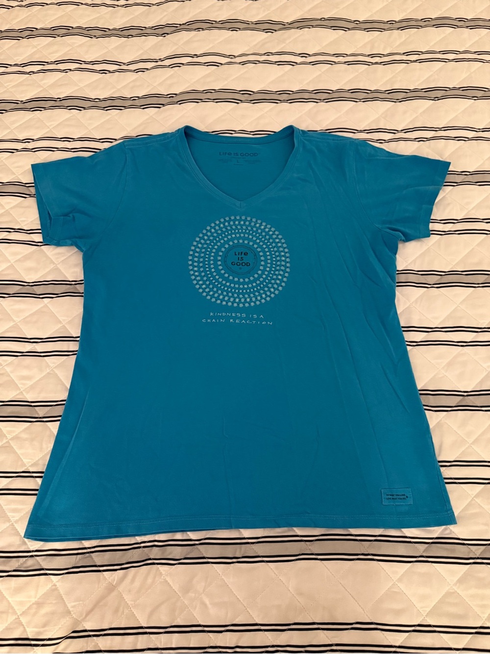 Life is Good Crusher-Lite Women's L Blue Shirts Set of 3 EUC Pickleball Graphic - Picture 5 of 9